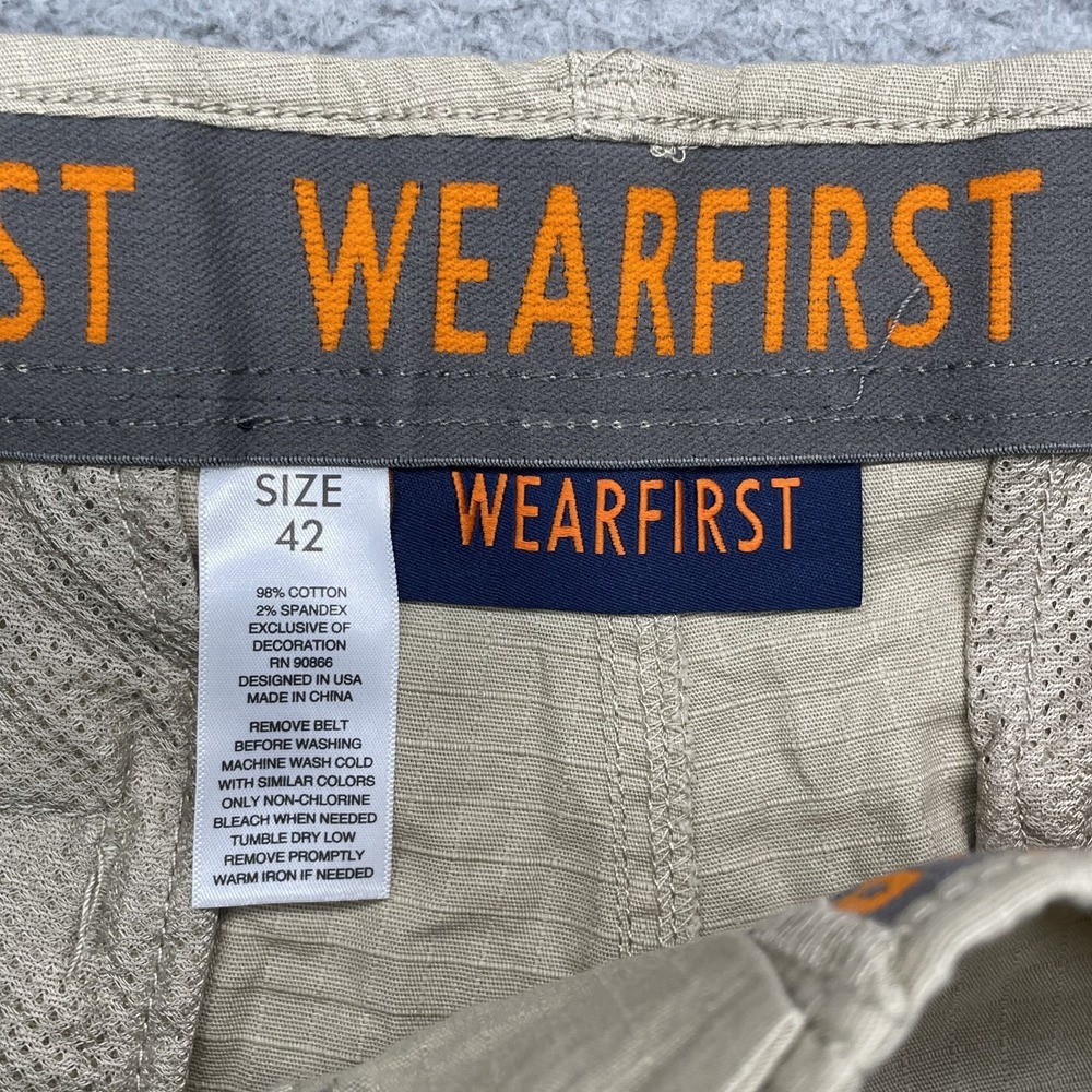 Wearfirst Cargo Shorts Mens 41* Khaki Ripstop Gorpcore Academia Outdoors Utility - Picture 6 of 10
